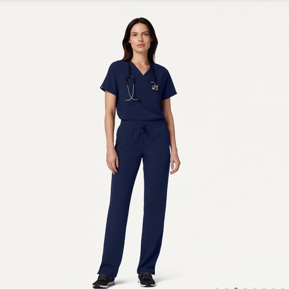 Jaanuu I Medium I Midnight Navy Xenos Essential Knit-Waist Scrub Pant